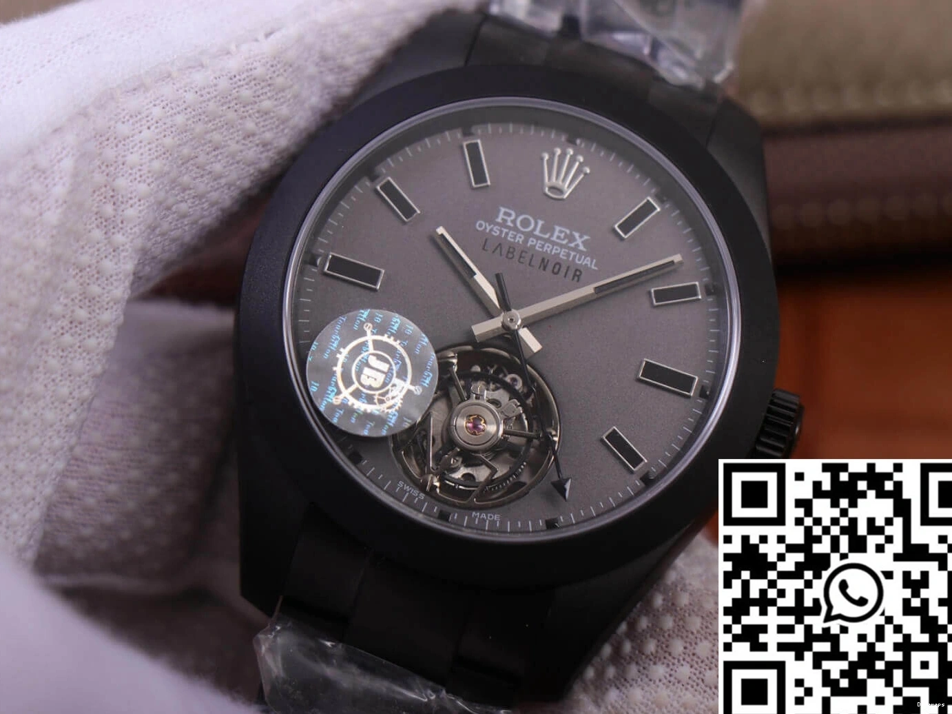 JB Rolex LNT01HS-001 Factory Milgauss Base Black case Label Design watch Replica 116400 Noir 0218